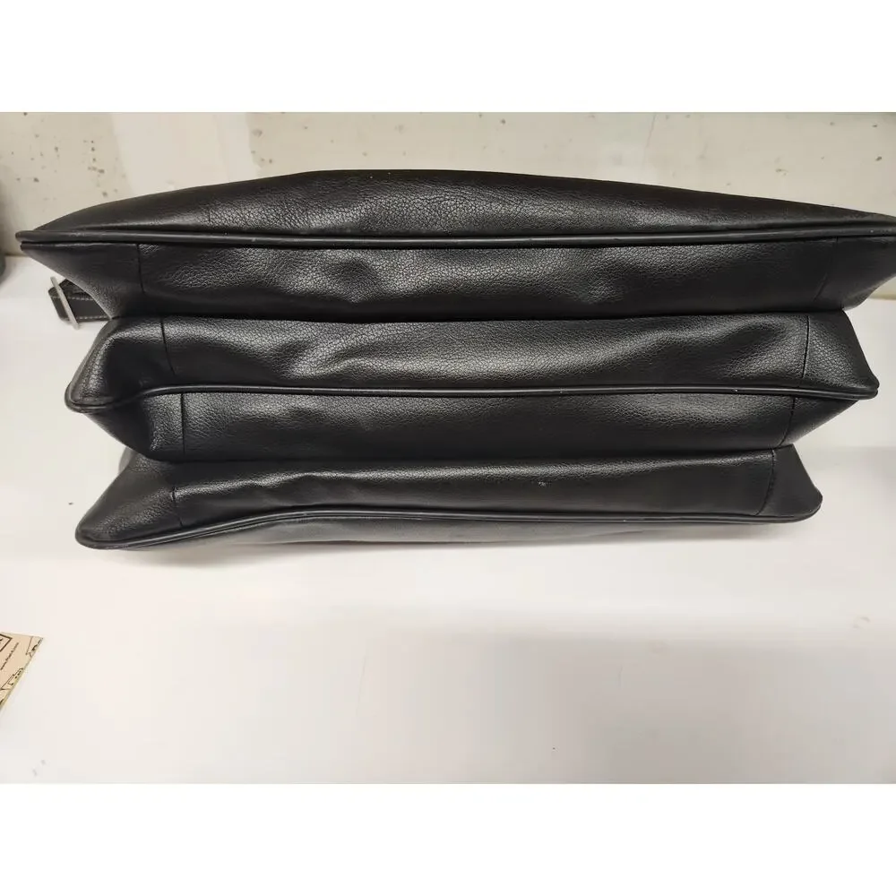 Franklin Covey Black Leather Buisness Computer Bag 12